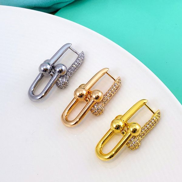 earring classic titanium steel stud horseshoe buckle ear cuff earrings with diamond luxurious designer gift letter t home gold rose non fadi, Silver
earring classic titanium steel stud horseshoe buckle ear cuff earrings with diamond luxurious designer gift letter t home gold rose non fadi, Silver