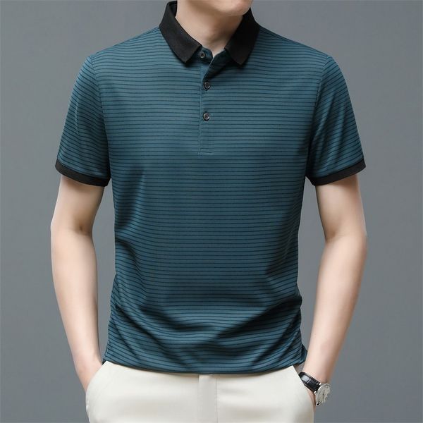 men's polos polo tshirt summer lapel striped ice silk short sleeve blouses business pullover casual fashion button patchwork 230630, White;black
men's polos polo tshirt summer lapel striped ice silk short sleeve blouses business pullover casual fashion button patchwork 230630, White;black