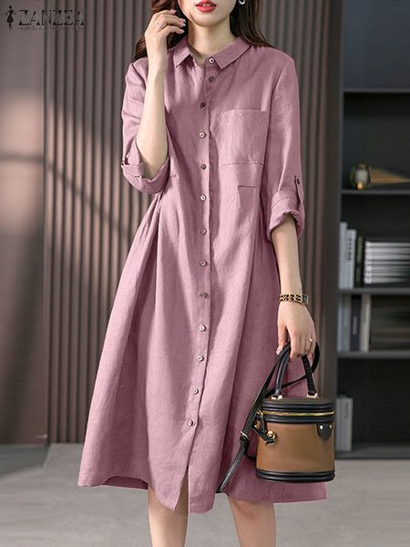 urban dresses zanzea elegant women long sleeve shirt dress spring stylish lapel neck casual buttons down midi sundress solid vestiods robes, White;black
urban dresses zanzea elegant women long sleeve shirt dress spring stylish lapel neck casual buttons down midi sundress solid vestiods robes, White;black