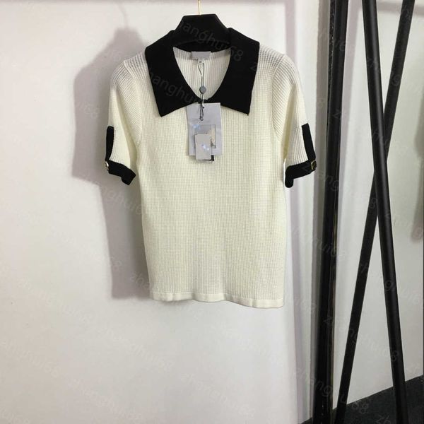 23ss womens designer clothing womens knits small incense button polo neck wool knit short sleeve womens clothes, White
23ss womens designer clothing womens knits small incense button polo neck wool knit short sleeve womens clothes, White