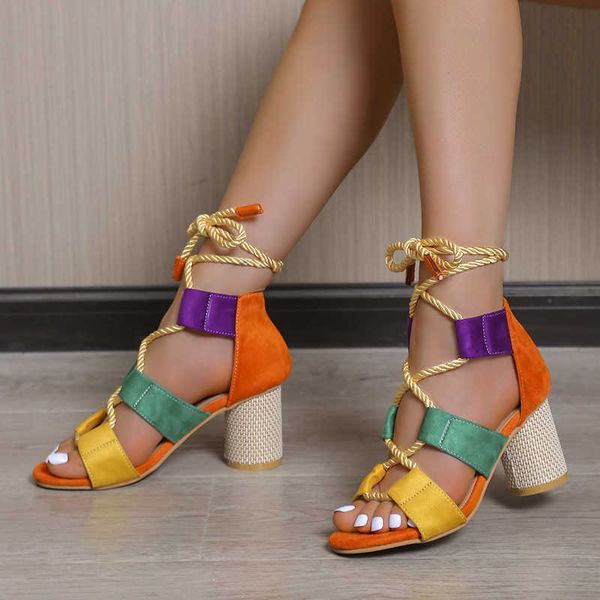 2023 summer outwear round toe thick heel cross strap design sandals large size fashion, Black
2023 summer outwear round toe thick heel cross strap design sandals large size fashion, Black