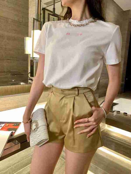 women's t-shirt designer nail diamond letter printing round neck cotton short sleeve t-shirt white front shoulder version shows slim an
women's t-shirt designer nail diamond letter printing round neck cotton short sleeve t-shirt white front shoulder version shows slim an