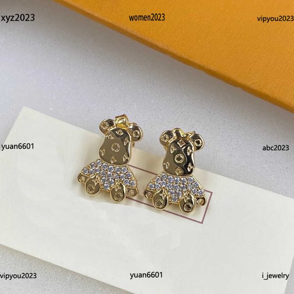 designer women earrings gravure printing jewelry diamond studded bear shape charm earring #including box gift choice, Golden
designer women earrings gravure printing jewelry diamond studded bear shape charm earring #including box gift choice, Golden