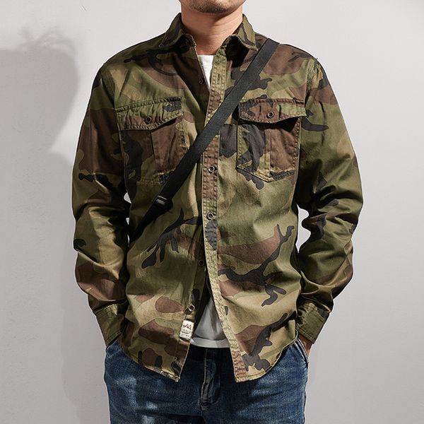 men's polos military style camouflage shirt men spring fall fashion multi pocketcargo blouse vintage casual loose versatile cotton 230, White;black
men's polos military style camouflage shirt men spring fall fashion multi pocketcargo blouse vintage casual loose versatile cotton 230, White;black