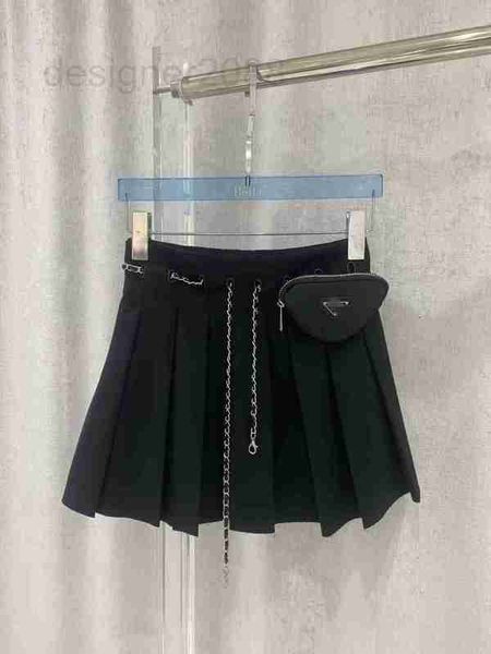 skirts designer 2023 spring/summer new waist chain triangle bag fashionable and versatile sweet cool functional style high pleated half body, Black
skirts designer 2023 spring/summer new waist chain triangle bag fashionable and versatile sweet cool functional style high pleated half body, Black