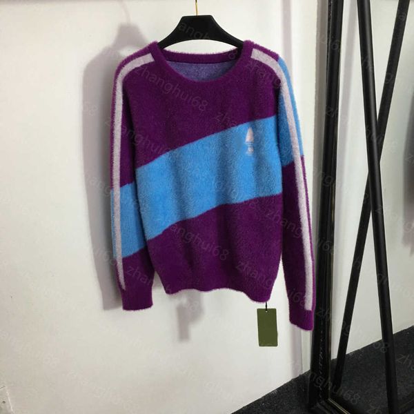 23ss women sweater womens designer clothing color matching diagonal striped long sleeve sweater jumper womens clothing, White;black
23ss women sweater womens designer clothing color matching diagonal striped long sleeve sweater jumper womens clothing, White;black