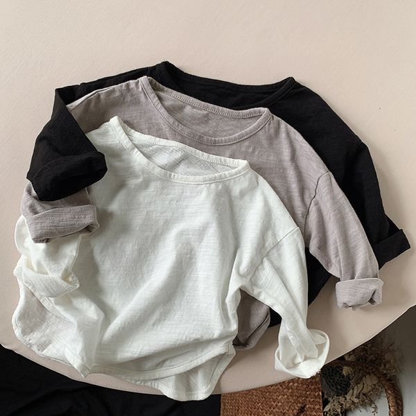 clothing sets slub cotton longsleeved tshirt 2023 spring and autumn allmatch fashion bottoming shirt men women baby 230630, White
clothing sets slub cotton longsleeved tshirt 2023 spring and autumn allmatch fashion bottoming shirt men women baby 230630, White