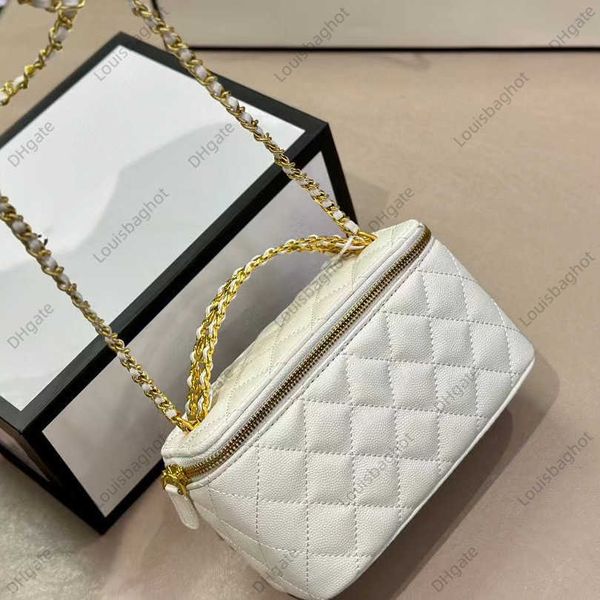 xiaoxiang handheld makeup small box with diamond plaid handle enamel box bag cross shoulder bag