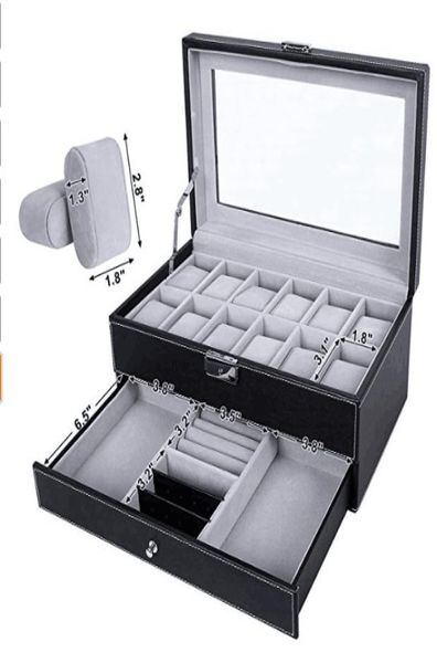 songmics watch box 12 mens watch organizer jewelry display case lock keys black ujwb0126754289, Black;blue
songmics watch box 12 mens watch organizer jewelry display case lock keys black ujwb0126754289, Black;blue