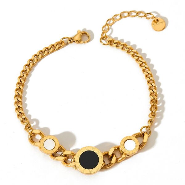 new popular round roman numerals charm bracelet gold brass chain bracelets for gift, Golden;silver
new popular round roman numerals charm bracelet gold brass chain bracelets for gift, Golden;silver