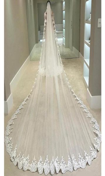 chapel 5m long veil for bride ivory white lace trim edge with comb one tier wedding veils tulle appliques7625146, Black
chapel 5m long veil for bride ivory white lace trim edge with comb one tier wedding veils tulle appliques7625146, Black