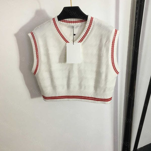 23ss womens knits womens designer clothing jacquard monogram color border v-neck knit vest womens clothes, White
23ss womens knits womens designer clothing jacquard monogram color border v-neck knit vest womens clothes, White
