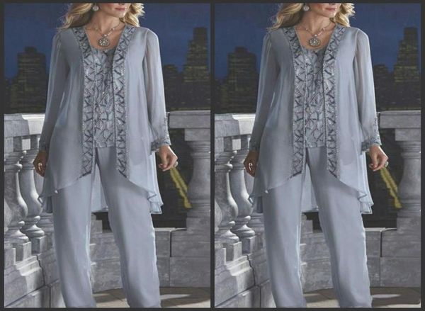 new mother of the bride groom 3 piece pant suit silver chiffon beach wedding mothers dress long sleeves beads formal evening wear3838690, Black;red
new mother of the bride groom 3 piece pant suit silver chiffon beach wedding mothers dress long sleeves beads formal evening wear3838690, Black;red