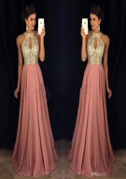 pink prom evening dresses 2017 aline halter major beaded illusion bodice chiffon celebrity formal gowns dress for party wear plus4808494, Black
pink prom evening dresses 2017 aline halter major beaded illusion bodice chiffon celebrity formal gowns dress for party wear plus4808494, Black