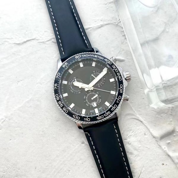 men's watches luxury fashion men's watches 42mm dial leather quartz watch high-quality business leisure master design male clock., Slivery;brown
men's watches luxury fashion men's watches 42mm dial leather quartz watch high-quality business leisure master design male clock., Slivery;brown