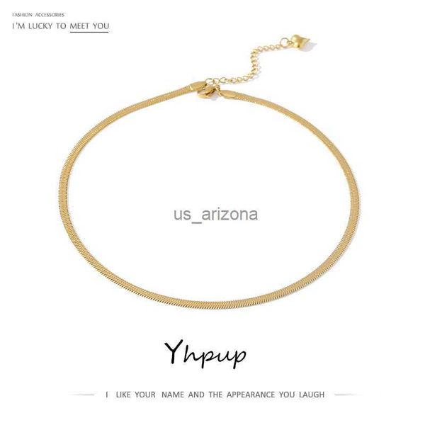 yhpup charm new geometric snake chain necklace trendy stainless steel jewelry golden metal texture women waterproof gift l230620, Silver
yhpup charm new geometric snake chain necklace trendy stainless steel jewelry golden metal texture women waterproof gift l230620, Silver