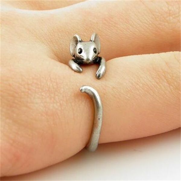 european and american new alloy mouse open ring adjustable animal ring ae999, Silver
european and american new alloy mouse open ring adjustable animal ring ae999, Silver