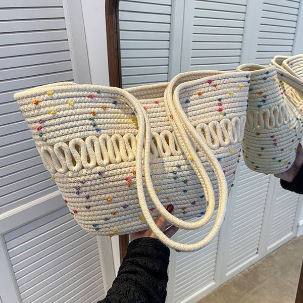 evening bags womens knitting shoulder bag summer large capacity hollow cotton casual beach vacation handbags eco reusable shopper 230630
evening bags womens knitting shoulder bag summer large capacity hollow cotton casual beach vacation handbags eco reusable shopper 230630