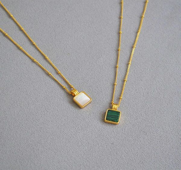 necklace necklacesavi internet red blogger has the same old brass goldplated malachite mother shell square pendant necklace6523300, Silver
necklace necklacesavi internet red blogger has the same old brass goldplated malachite mother shell square pendant necklace6523300, Silver