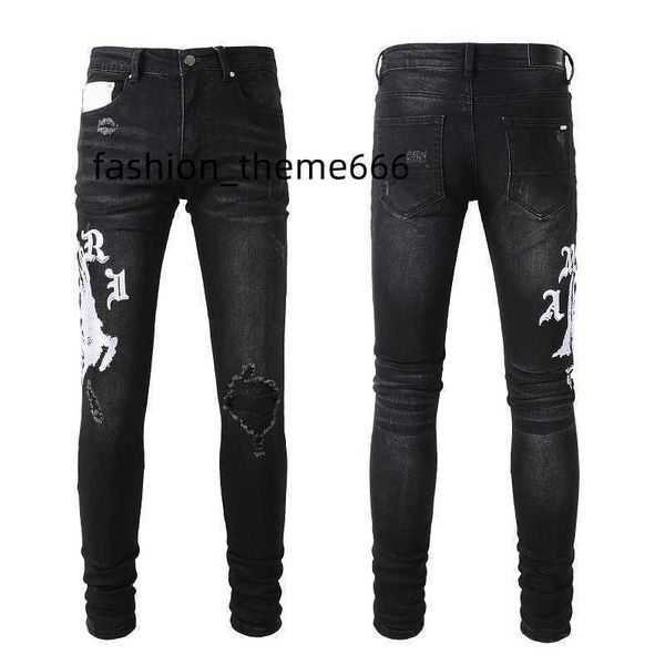 designer clothing denim pants amiiri 2023 new trend fashion slim fit small feet elastic perforated black jeans men's amiiri fashion bra, Blue
designer clothing denim pants amiiri 2023 new trend fashion slim fit small feet elastic perforated black jeans men's amiiri fashion bra, Blue