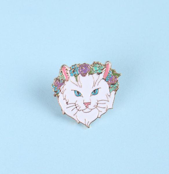 fashion elegant white garland cat metal enamel brooch cartoon cute animal badge trendy lapel backpack jewelry accessories gift7323083, Blue
fashion elegant white garland cat metal enamel brooch cartoon cute animal badge trendy lapel backpack jewelry accessories gift7323083, Blue