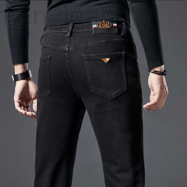 men's jeans designer 2022 autumn/winter korean edition medium waist and small foot slim fit solid black cotton spandex versatile pants, Blue
men's jeans designer 2022 autumn/winter korean edition medium waist and small foot slim fit solid black cotton spandex versatile pants, Blue