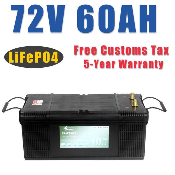 Image of 72V 20AH 40AH 60AH LiFePO4 Lithium Iron Phosphate Battery With 2000W 3000W 6000W BMS For ebike Scooter Motorcycle EV Golf Cart
