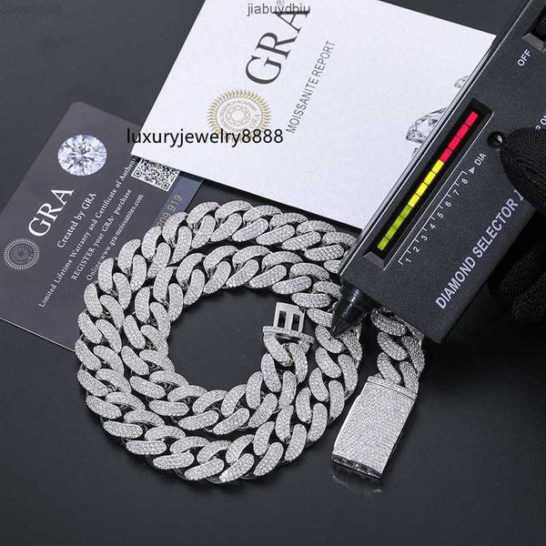 2024 fashion selling men hip hop jewelry bling 15mm sterling silver vvs moissanite iced out cuban link chain necklace with certificate
2024 fashion selling men hip hop jewelry bling 15mm sterling silver vvs moissanite iced out cuban link chain necklace with certificate