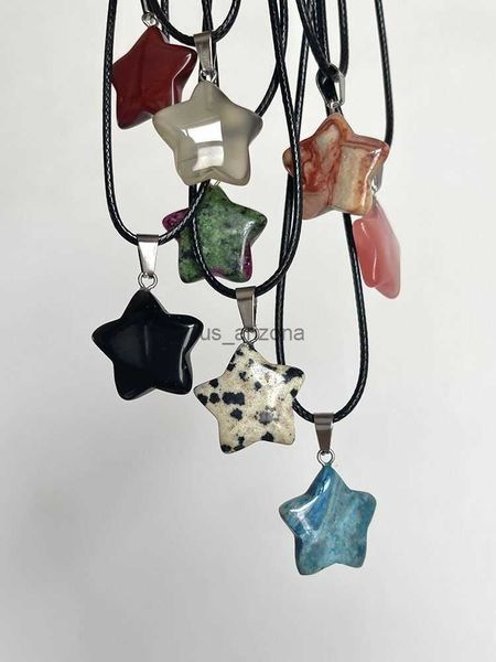 trend natural stone hexagon crystal rose quartz opal star pendant necklace for women fluorite lapis bullet pendulum jewelry gift l230620, Silver
trend natural stone hexagon crystal rose quartz opal star pendant necklace for women fluorite lapis bullet pendulum jewelry gift l230620, Silver