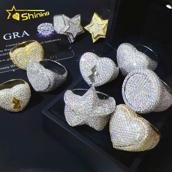 custom design available hip hop 925 silver rings iced out jewelry men engagement moissanite rings
custom design available hip hop 925 silver rings iced out jewelry men engagement moissanite rings