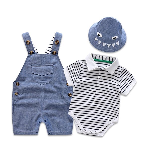 clothing sets born baby set for boys summer suit hat striped romper blue overall casual children boy clothes outfit 230630, White
clothing sets born baby set for boys summer suit hat striped romper blue overall casual children boy clothes outfit 230630, White