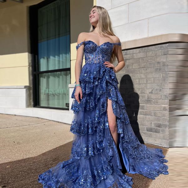 royal blue prom dress beading sequined formal occasion dress 2023 appliques side split long evening gown robe de bal, Black
royal blue prom dress beading sequined formal occasion dress 2023 appliques side split long evening gown robe de bal, Black