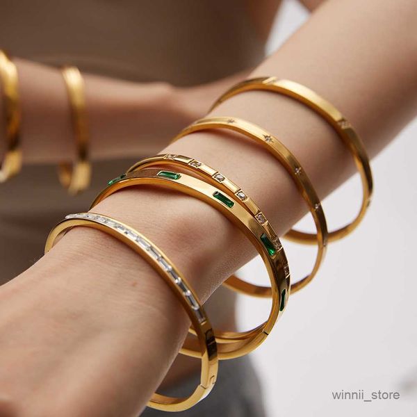 charm bracelets wild 18k gold stainless steel bangles for women simple luxury bracelets trendy jewelry waterproof r230701, Golden;silver
charm bracelets wild 18k gold stainless steel bangles for women simple luxury bracelets trendy jewelry waterproof r230701, Golden;silver
