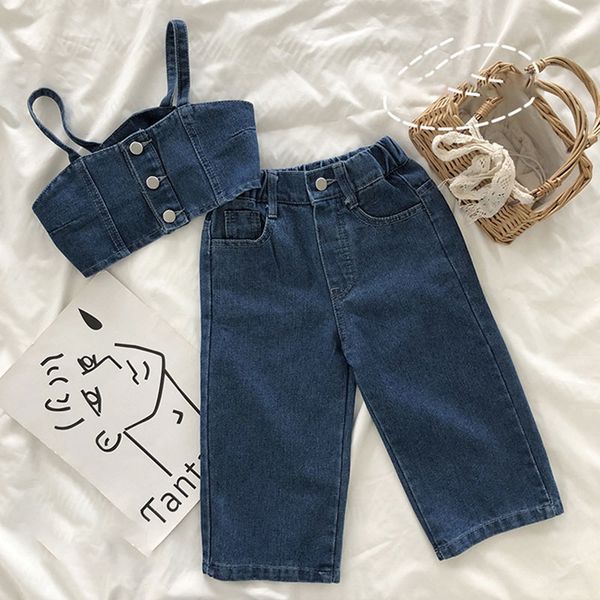 clothing sets girls outfit summer kids casual for denim straps denim pants two piece set children's baby girl 230630, White
clothing sets girls outfit summer kids casual for denim straps denim pants two piece set children's baby girl 230630, White