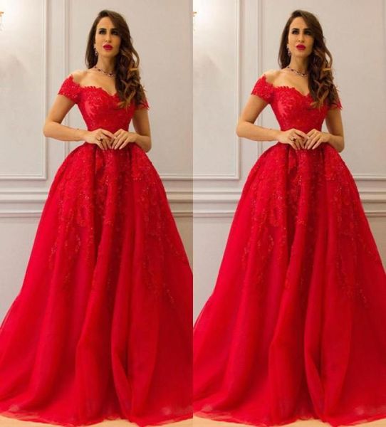 2019 red ball gown lace evening dresses appliques beaded off shoulder neckline prom dress floor length ruffles formal evening gown9061391, Black;red
2019 red ball gown lace evening dresses appliques beaded off shoulder neckline prom dress floor length ruffles formal evening gown9061391, Black;red