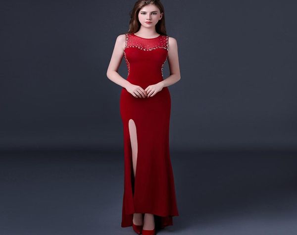 jewel neck long sheath evening dresses 2019 red floor length prom gowns beaded runway dress real po4750345, Black;red
jewel neck long sheath evening dresses 2019 red floor length prom gowns beaded runway dress real po4750345, Black;red