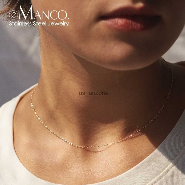 emanco fine chain necklace stainless steel gold color pendants short long statement women colar gift stainless steel jewelry l230620, Silver
emanco fine chain necklace stainless steel gold color pendants short long statement women colar gift stainless steel jewelry l230620, Silver