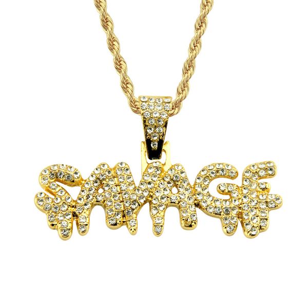 hip hop rapper shiny diamond pendant gold necklace creative shining savage letters full zircon pendant copper micro-inset zircon jewelry 60c, Silver
hip hop rapper shiny diamond pendant gold necklace creative shining savage letters full zircon pendant copper micro-inset zircon jewelry 60c, Silver