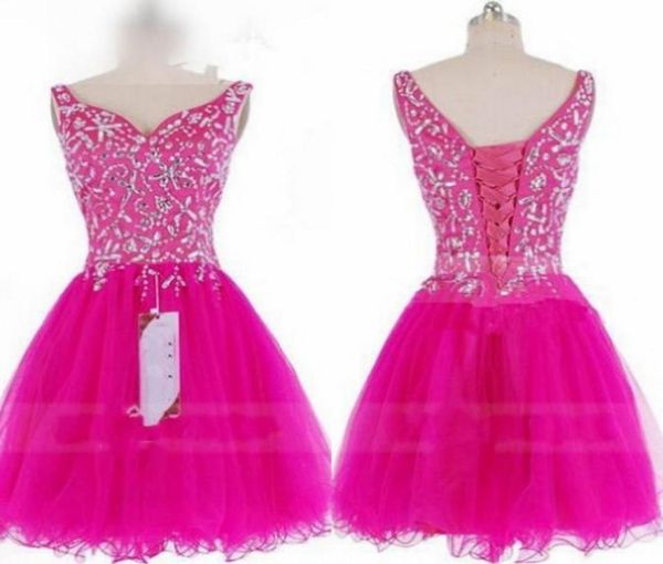 pink short tulle party prom homecoming dresses real po v neck corset back rhinestones beaded pleated graduation cocktail dr1132924, Black
pink short tulle party prom homecoming dresses real po v neck corset back rhinestones beaded pleated graduation cocktail dr1132924, Black