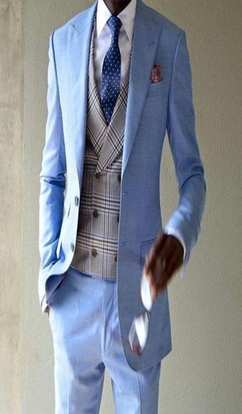 new two button blue groom tuxedos peak lapel groomsmen mens wedding business prom suits jacketpantsvesttie 2202158483, Black;gray
new two button blue groom tuxedos peak lapel groomsmen mens wedding business prom suits jacketpantsvesttie 2202158483, Black;gray