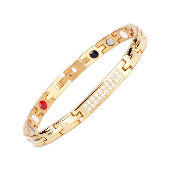 bangle stainless steel couple jewelry wholesale magnetic therapy germanium stone cnc pave zircon bracelet women 230630, Black
bangle stainless steel couple jewelry wholesale magnetic therapy germanium stone cnc pave zircon bracelet women 230630, Black