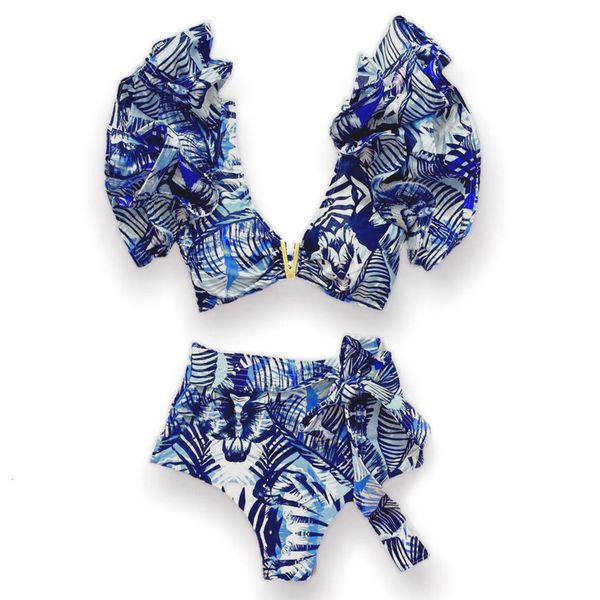 swim wear v neck high waist bikini sets shoulder ruffled printed swimsuit two pieces swimwear women bathing suits beachwear 230701
swim wear v neck high waist bikini sets shoulder ruffled printed swimsuit two pieces swimwear women bathing suits beachwear 230701