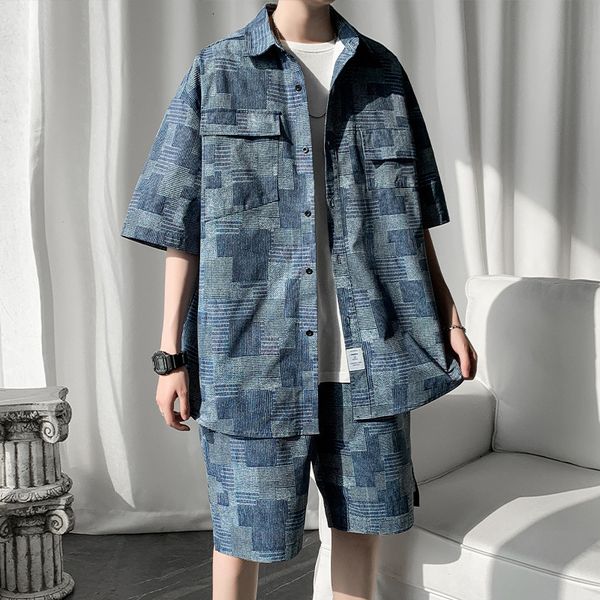 men's tracksuits summer men tracksuit cotton casual shirt and shorts fashion half sleeve two piece set for 5xl large size clothing 2306, Gray
men's tracksuits summer men tracksuit cotton casual shirt and shorts fashion half sleeve two piece set for 5xl large size clothing 2306, Gray