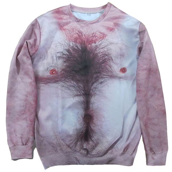 men funny sweatshirt women long sleeve pullover hairy chest 3d reactive die sublimation outwear hiphop party casual shirt for youth teenage, Black
men funny sweatshirt women long sleeve pullover hairy chest 3d reactive die sublimation outwear hiphop party casual shirt for youth teenage, Black
