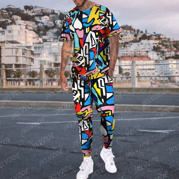 men's tracksuits men's summer tracksuit short sleeve t-shirttrousers set casual stylish streetwear fashion outfit male clothing ov, Gray
men's tracksuits men's summer tracksuit short sleeve t-shirttrousers set casual stylish streetwear fashion outfit male clothing ov, Gray
