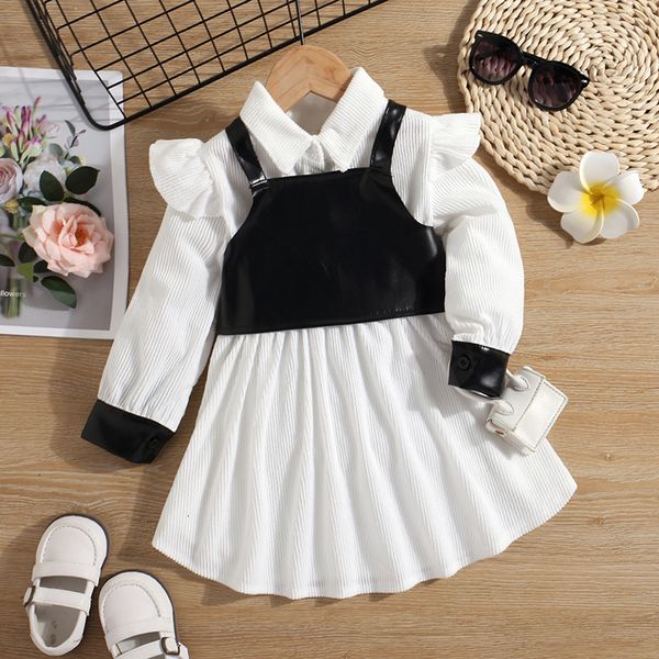 clothing sets 2 7y kids girls autumn clothes set children corduroy long sleeve lapel button a line shirt dress pu leather vest baby outfits, White
clothing sets 2 7y kids girls autumn clothes set children corduroy long sleeve lapel button a line shirt dress pu leather vest baby outfits, White
