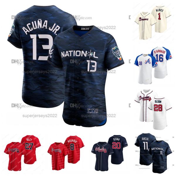 13 ronald acuna jr. braves 2023 all-star game jersey orlando arcia austin riley eddie rosario matt olson marcell ozuna sean murphy max fried, Blue;black
13 ronald acuna jr. braves 2023 all-star game jersey orlando arcia austin riley eddie rosario matt olson marcell ozuna sean murphy max fried, Blue;black