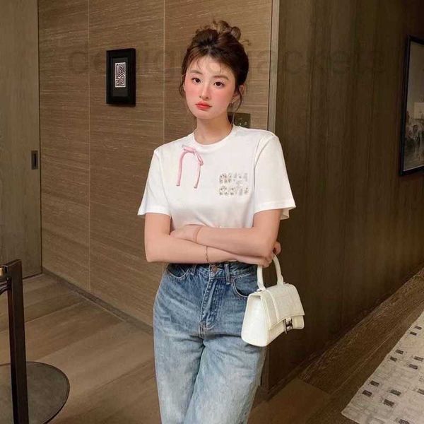 women's t-shirt designer summer new white nail diamond loose short sleeve t-shirt pink bow casual versatile hhoz
women's t-shirt designer summer new white nail diamond loose short sleeve t-shirt pink bow casual versatile hhoz
