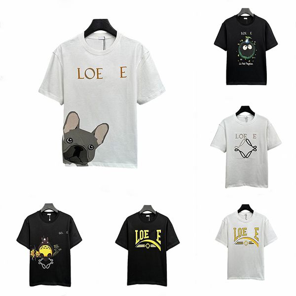 men's summer shirts designers fashion short sleeves luxury tshirt street loewees comfort, White;black
men's summer shirts designers fashion short sleeves luxury tshirt street loewees comfort, White;black