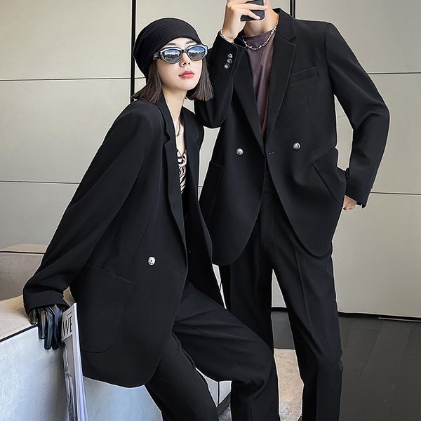 men's suits blazers men women 2 pcs sets couple streetwear fashion business casual loose office jacket pant oversize 230630, White;black
men's suits blazers men women 2 pcs sets couple streetwear fashion business casual loose office jacket pant oversize 230630, White;black